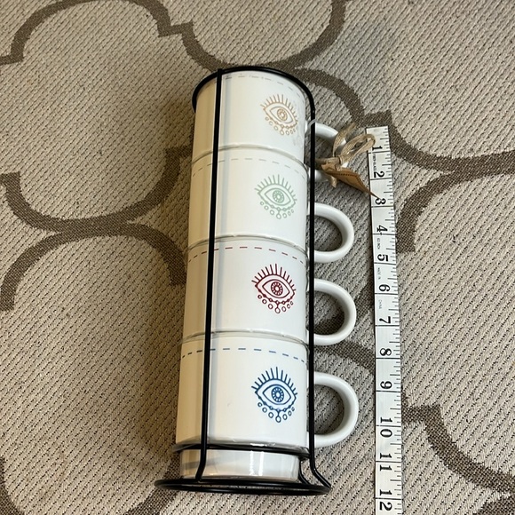 4 pack Evil eye stackable mugs Set - Picture 9 of 11